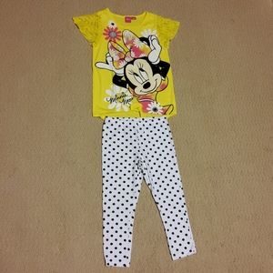 Disney Minnie Mouse shirt and pant set